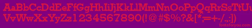 フォントStymieBold – 紫の背景に赤い文字