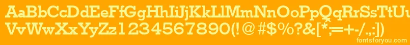 StymieBold Font – Yellow Fonts on Orange Background