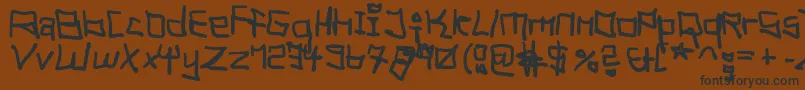 TagHandGraffitiTrashFat Font – Black Fonts on Brown Background