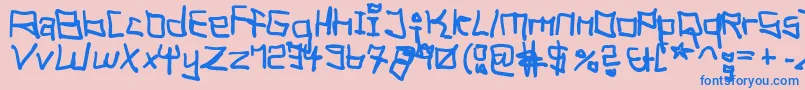 TagHandGraffitiTrashFat Font – Blue Fonts on Pink Background
