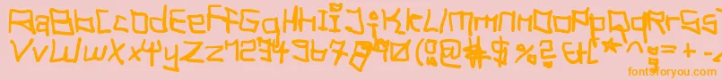 TagHandGraffitiTrashFat Font – Orange Fonts on Pink Background