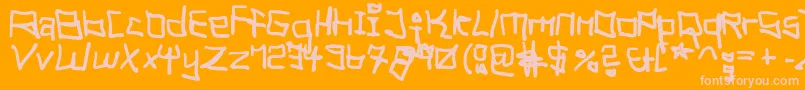 TagHandGraffitiTrashFat Font – Pink Fonts on Orange Background