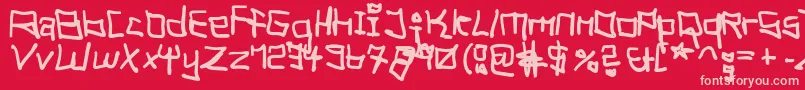 TagHandGraffitiTrashFat Font – Pink Fonts on Red Background