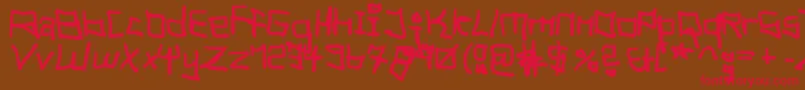 TagHandGraffitiTrashFat Font – Red Fonts on Brown Background