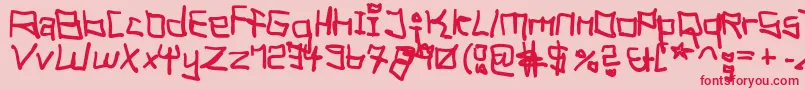 TagHandGraffitiTrashFat Font – Red Fonts on Pink Background