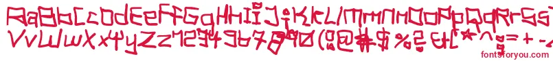 TagHandGraffitiTrashFat Font – Red Fonts on White Background