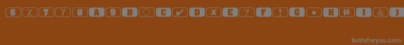 Шрифт Bullets1Regular – серые шрифты на коричневом фоне