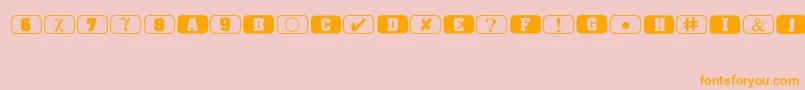 Шрифт Bullets1Regular – оранжевые шрифты на розовом фоне