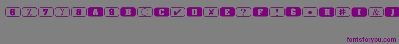 Bullets1Regular Font – Purple Fonts on Gray Background