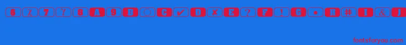 Bullets1Regular Font – Red Fonts on Blue Background