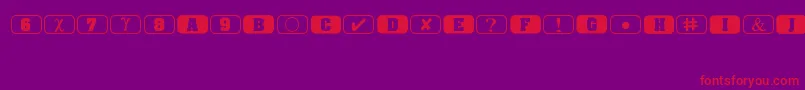 Bullets1Regular Font – Red Fonts on Purple Background