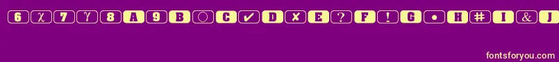 Bullets1Regular Font – Yellow Fonts on Purple Background