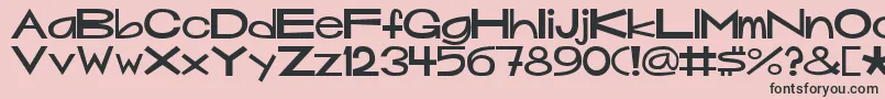 フォントMouseyer – ピンクの背景に黒い文字
