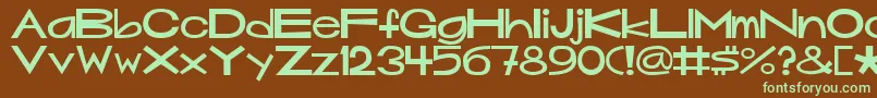 Mouseyer-fontti – vihreät fontit ruskealla taustalla