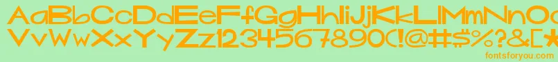 Mouseyer Font – Orange Fonts on Green Background