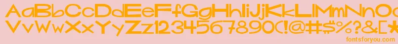 Mouseyer Font – Orange Fonts on Pink Background