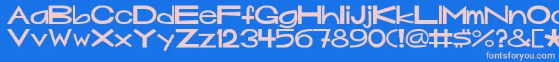 Mouseyer Font – Pink Fonts on Blue Background