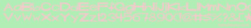 Mouseyer Font – Pink Fonts on Green Background