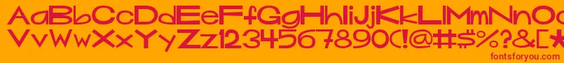 Mouseyer Font – Red Fonts on Orange Background