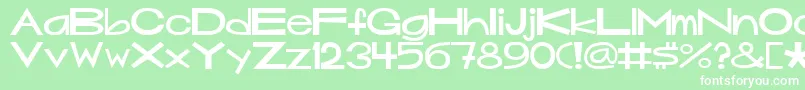 Mouseyer Font – White Fonts on Green Background