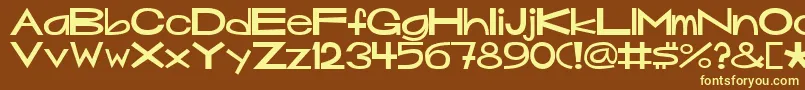 Mouseyer-fontti – keltaiset fontit ruskealla taustalla