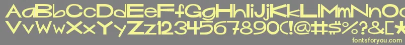 Mouseyer Font – Yellow Fonts on Gray Background