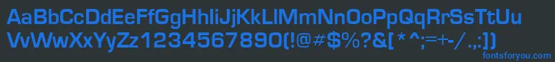 EuroseRegular Font – Blue Fonts on Black Background