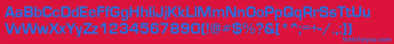 EuroseRegular Font – Blue Fonts on Red Background