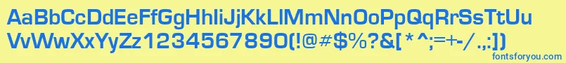 EuroseRegular Font – Blue Fonts on Yellow Background