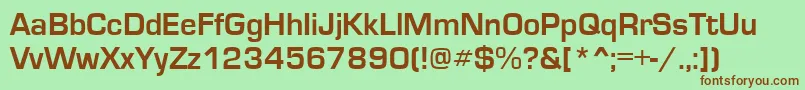 EuroseRegular Font – Brown Fonts on Green Background