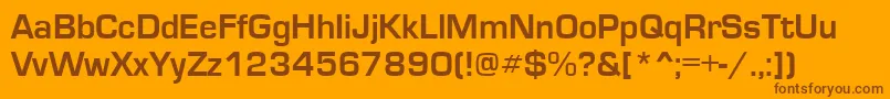 EuroseRegular Font – Brown Fonts on Orange Background