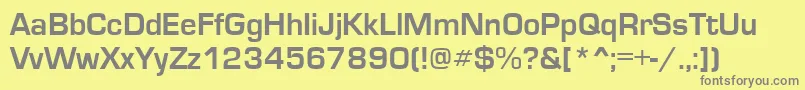 EuroseRegular Font – Gray Fonts on Yellow Background