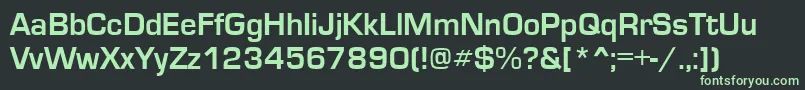 EuroseRegular Font – Green Fonts on Black Background