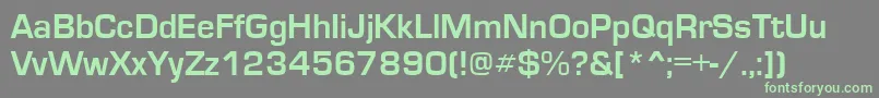 EuroseRegular-fontti – vihreät fontit harmaalla taustalla