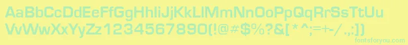 EuroseRegular Font – Green Fonts on Yellow Background