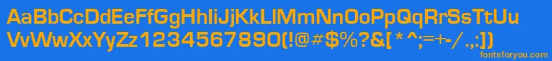 EuroseRegular Font – Orange Fonts on Blue Background