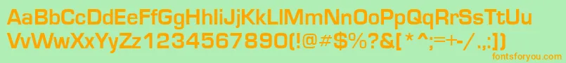 EuroseRegular Font – Orange Fonts on Green Background