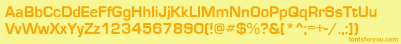 EuroseRegular Font – Orange Fonts on Yellow Background
