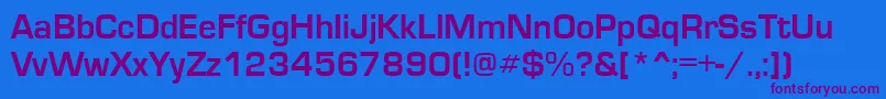 EuroseRegular Font – Purple Fonts on Blue Background
