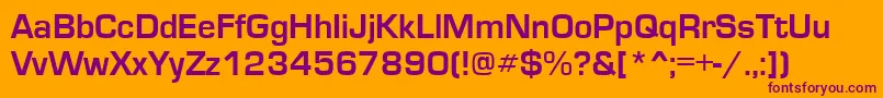 EuroseRegular Font – Purple Fonts on Orange Background