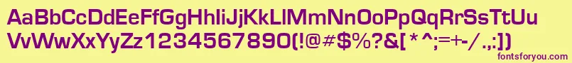 EuroseRegular Font – Purple Fonts on Yellow Background
