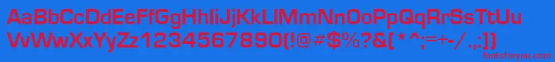 EuroseRegular Font – Red Fonts on Blue Background