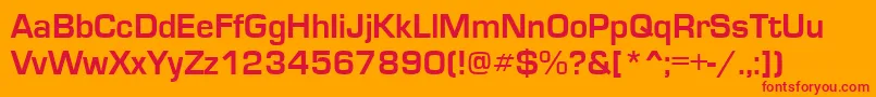 EuroseRegular Font – Red Fonts on Orange Background