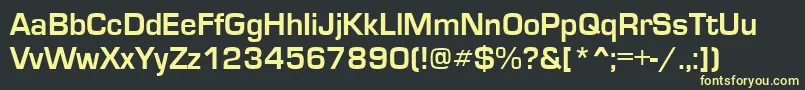 EuroseRegular Font – Yellow Fonts on Black Background