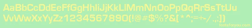 EuroseRegular Font – Yellow Fonts on Green Background