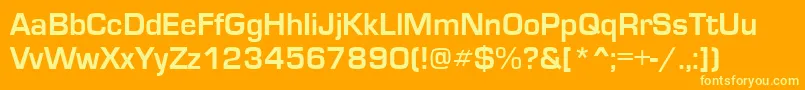 EuroseRegular Font – Yellow Fonts on Orange Background