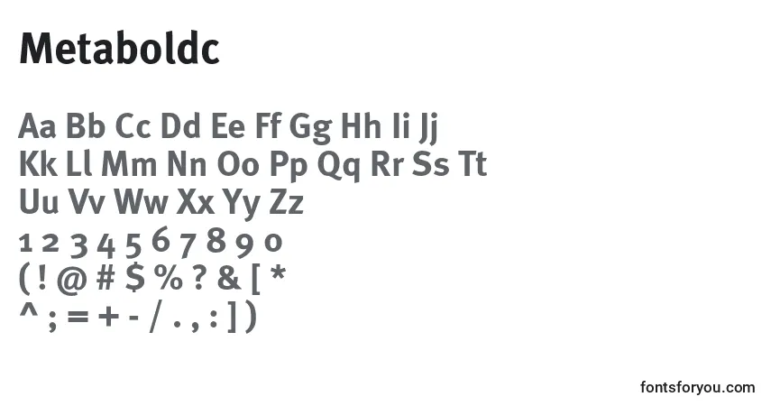 Metaboldcフォント–アルファベット、数字、特殊文字