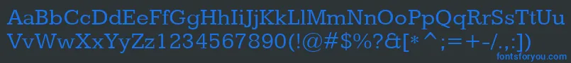 KameronRegular Font – Blue Fonts on Black Background