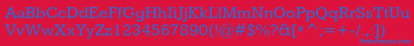 KameronRegular Font – Blue Fonts on Red Background