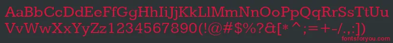 KameronRegular Font – Red Fonts on Black Background